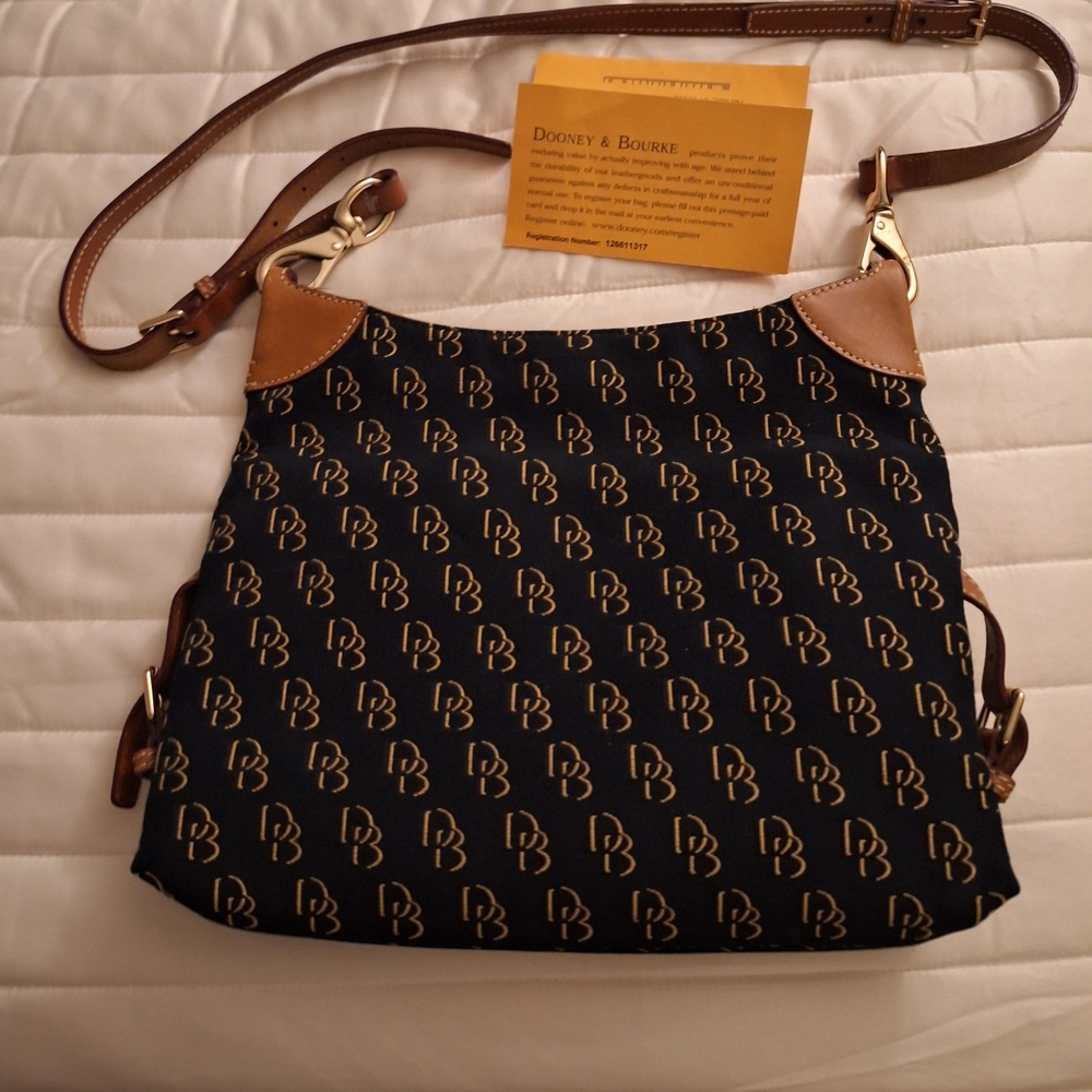 Dooney & Bourke Gretta Hobo – DB Signature Logo – New with Registration